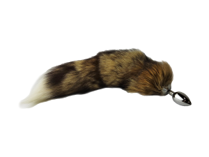 Пробка с объемным лисьим хвостом "Vandersex" металл, M