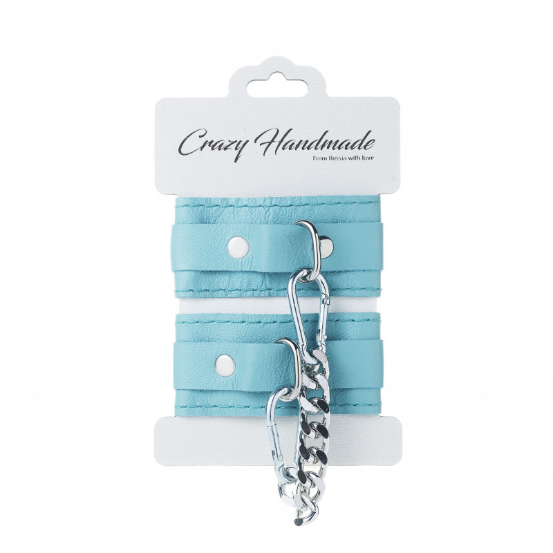Оковы "Crazy Handmade" тиффани, кожа 